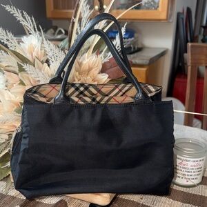 Burberry Black and Beige Tote Bag